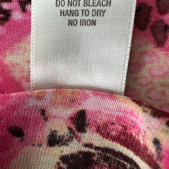 Ruffled sleeveless Vibrant summer dress barn top M - Picture 8 of 9